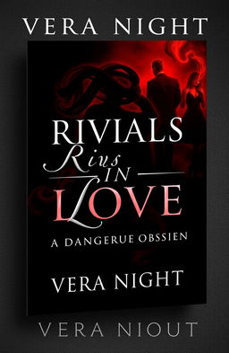 A striking book cover design for 'Rivals in Love: A Dangerous Obsession' by Vera Night, showcasing a dark and mysterious theme