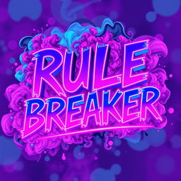 An eye-catching illustration of bold, distorted text that reads 'Rule Breaker'