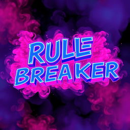 An eye-catching illustration of bold, distorted text that reads 'Rule Breaker'