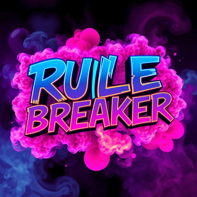 An eye-catching illustration of bold, distorted text that reads 'Rule Breaker'