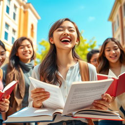 A lively female college student studying business administration, with a love for singing, writing lyrics, and reading BL novels