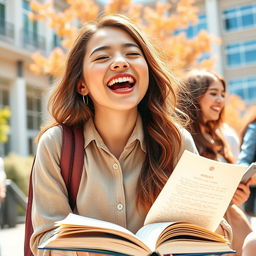A lively female college student studying business administration, with a love for singing, writing lyrics, and reading BL novels