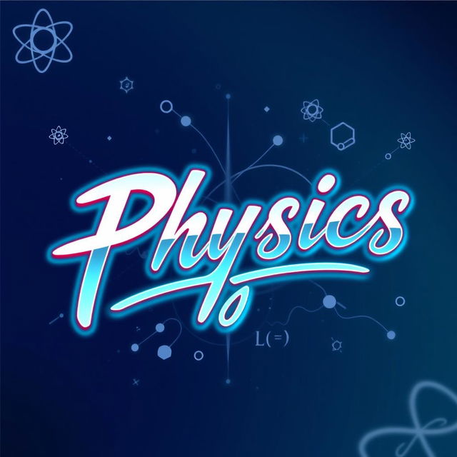 The word 'Physics' designed in a captivating and modern style