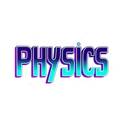 The word 'Physics' illustrated in a striking and modern design