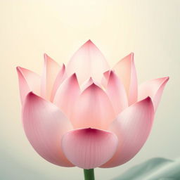 A close-up illustration of a blooming lotus flower, with the petals delicately unfurling to reveal a soft inner structure, symbolizing beauty and femininity