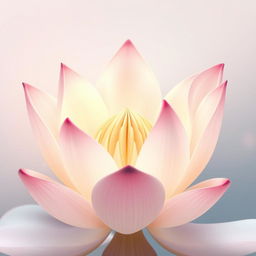 A close-up illustration of a blooming lotus flower, with the petals delicately unfurling to reveal a soft inner structure, symbolizing beauty and femininity