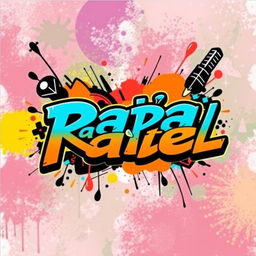 The name 'Raja Patel' stylized in a cool, modern font, surrounded by dynamic elements like graffiti art, urban street vibes, and bold colors