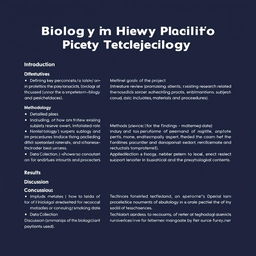 A detailed and organized template for an investigatory project in biology focusing on the intersection with psychology