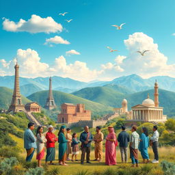 A visually striking and harmonious background that embodies the themes of ethics and culture