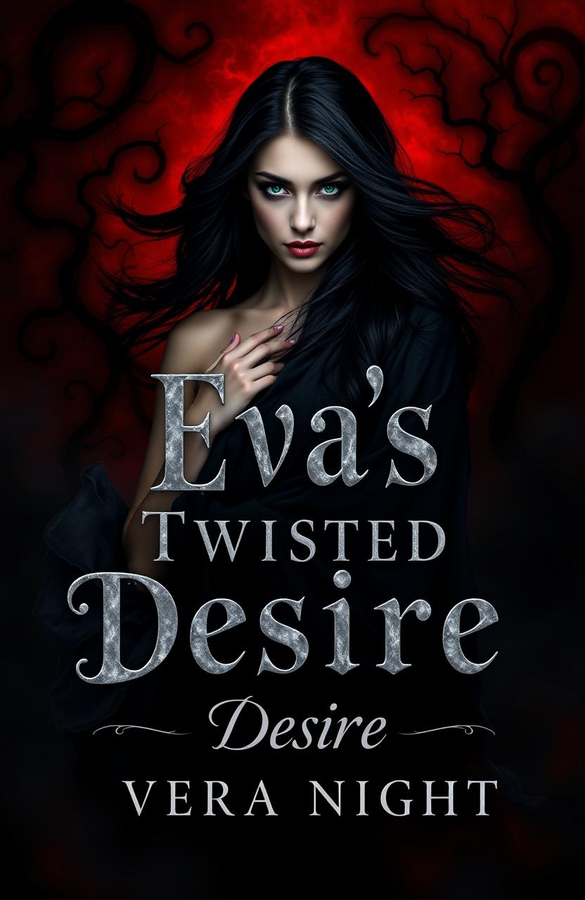 A book cover design for 'Eva's Twisted Desire' by Vera Night