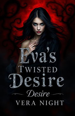A book cover design for 'Eva's Twisted Desire' by Vera Night