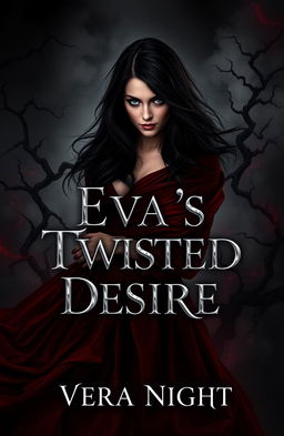 A book cover design for 'Eva's Twisted Desire' by Vera Night