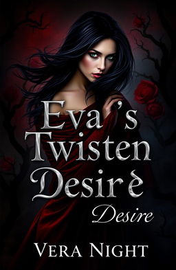 A book cover design for 'Eva's Twisted Desire' by Vera Night