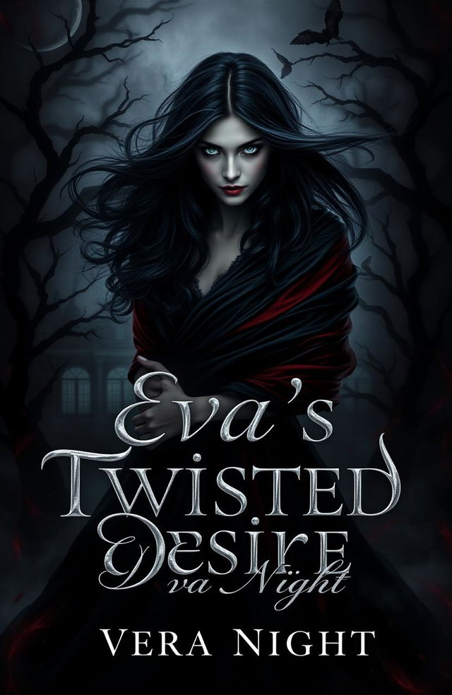 A book cover design for 'Eva's Twisted Desire' by Vera Night