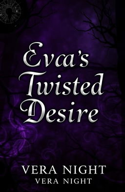 Book cover for "Eva's Twisted Desire" by Vera Night, featuring a dark and mysterious theme