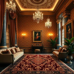 A luxurious and elegant background featuring rich textures and opulent colors