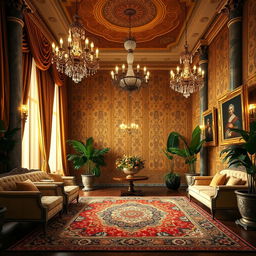 A luxurious and elegant background featuring rich textures and opulent colors