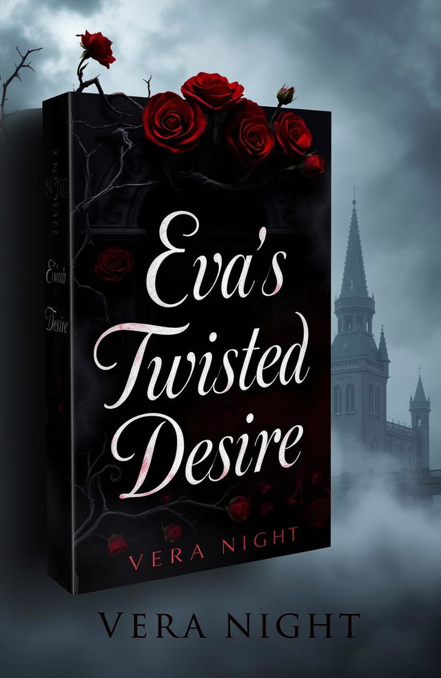 A captivating book cover design for "Eva's Twisted Desire" by Vera Night