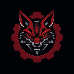 A stylized logo of a fox, inspired by the Gears of War aesthetic, featuring sharp angles and a bold, aggressive design
