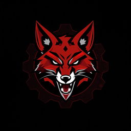 A stylized logo of a fox, inspired by the Gears of War aesthetic, featuring sharp angles and a bold, aggressive design