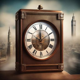 A high-quality digital art image for a sci-fi book cover about time travel to the 19th century