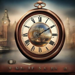 A high-quality digital art image for a sci-fi book cover about time travel to the 19th century