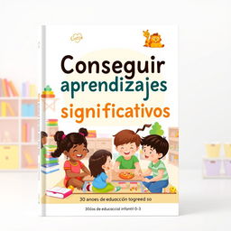 A book cover design for "Conseguir aprendizajes significativos: 30 años de educación infantil 0-3