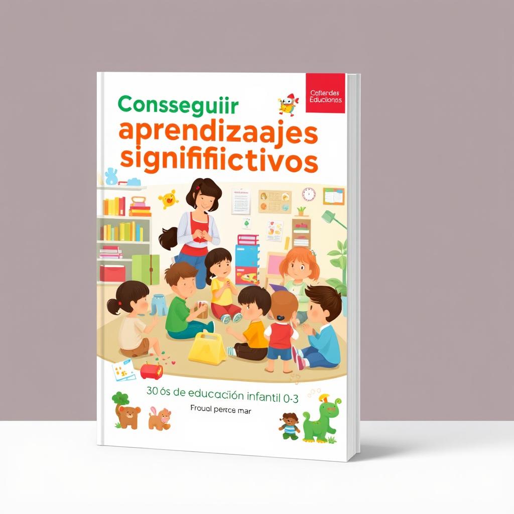 A book cover design for "Conseguir aprendizajes significativos: 30 años de educación infantil 0-3