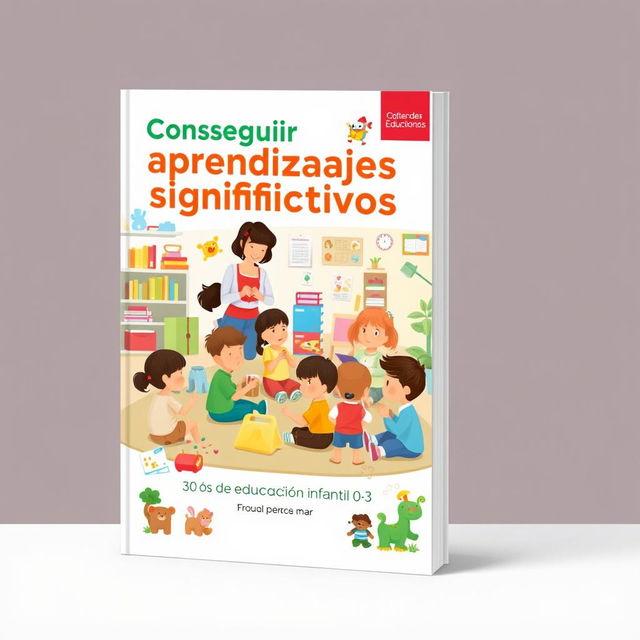 A book cover design for "Conseguir aprendizajes significativos: 30 años de educación infantil 0-3
