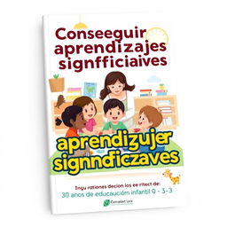 A book cover design for "Conseguir aprendizajes significativos: 30 años de educación infantil 0-3