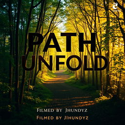 A visually stunning poster for a film titled 'Path Unfold', prominently featuring bold and artistic typography for the title