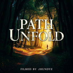 A visually stunning poster for a film titled 'Path Unfold', prominently featuring bold and artistic typography for the title