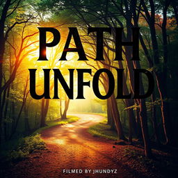 A visually stunning poster for a film titled 'Path Unfold', prominently featuring bold and artistic typography for the title