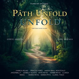 A captivating film poster for 'Path Unfold', featuring the title in bold, attention-grabbing typography at the top