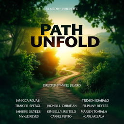 An engaging film poster for 'Path Unfold', featuring the title in bold, captivating typography