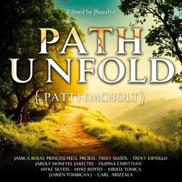 An engaging film poster for 'Path Unfold', featuring the title in bold, captivating typography