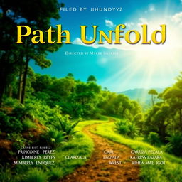 An eye-catching film poster for 'Path Unfold', featuring the title prominently displayed at the top in bold, stylized typography