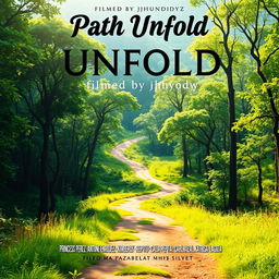 An eye-catching film poster for 'Path Unfold', featuring the title prominently displayed at the top in bold, stylized typography