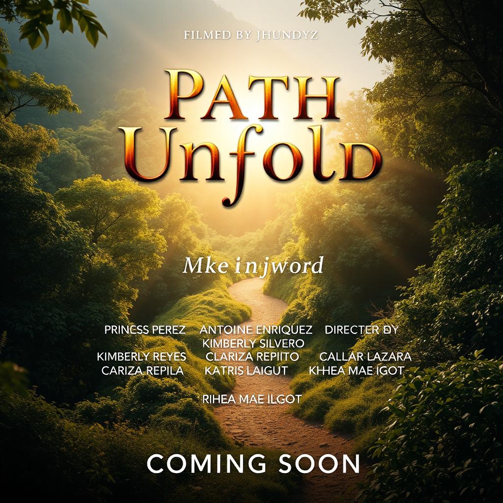 An eye-catching film poster for 'Path Unfold', featuring the title in bold and artistic typography prominently at the top