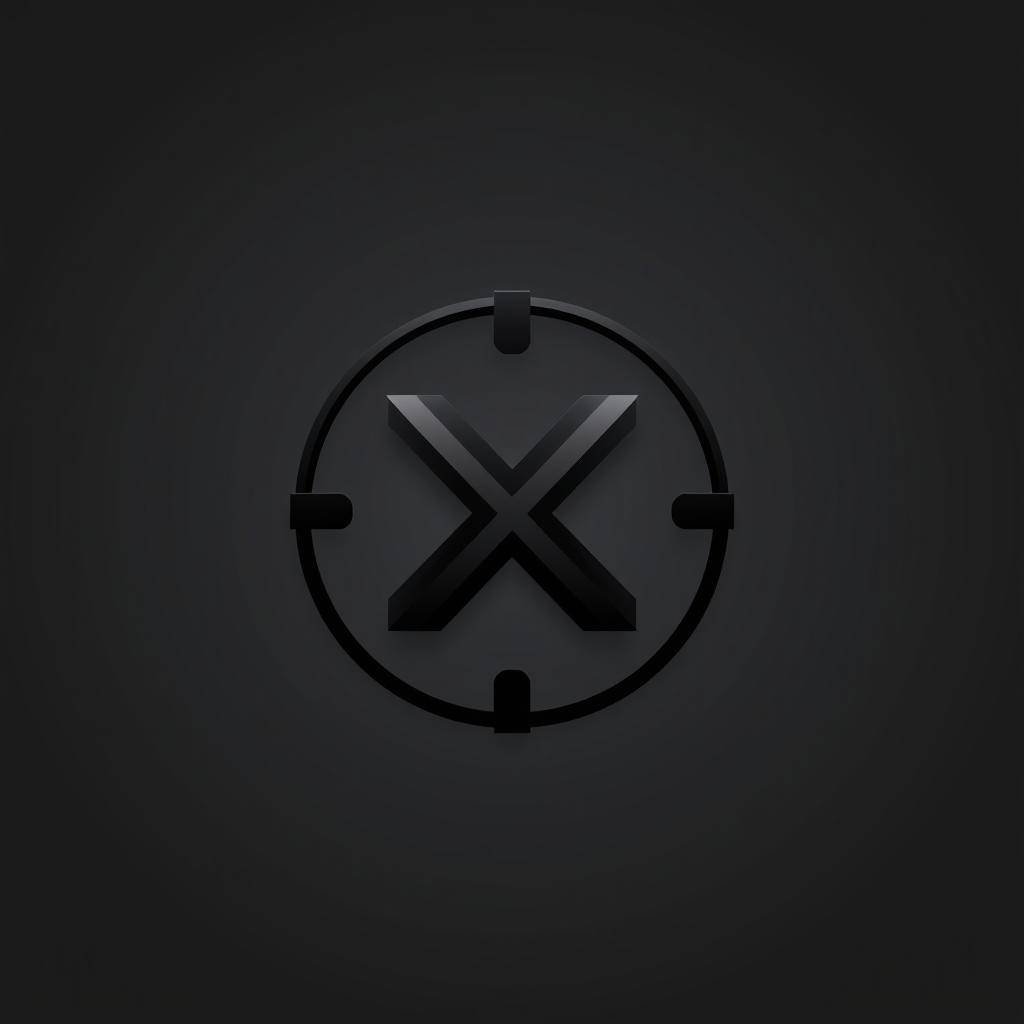 A sleek and modern logo design that features a bold black color scheme
