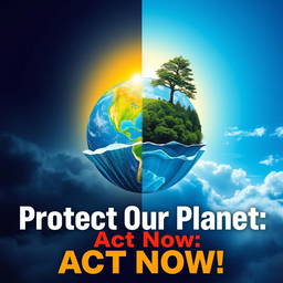 An informative and visually engaging poster showcasing awareness about climate change