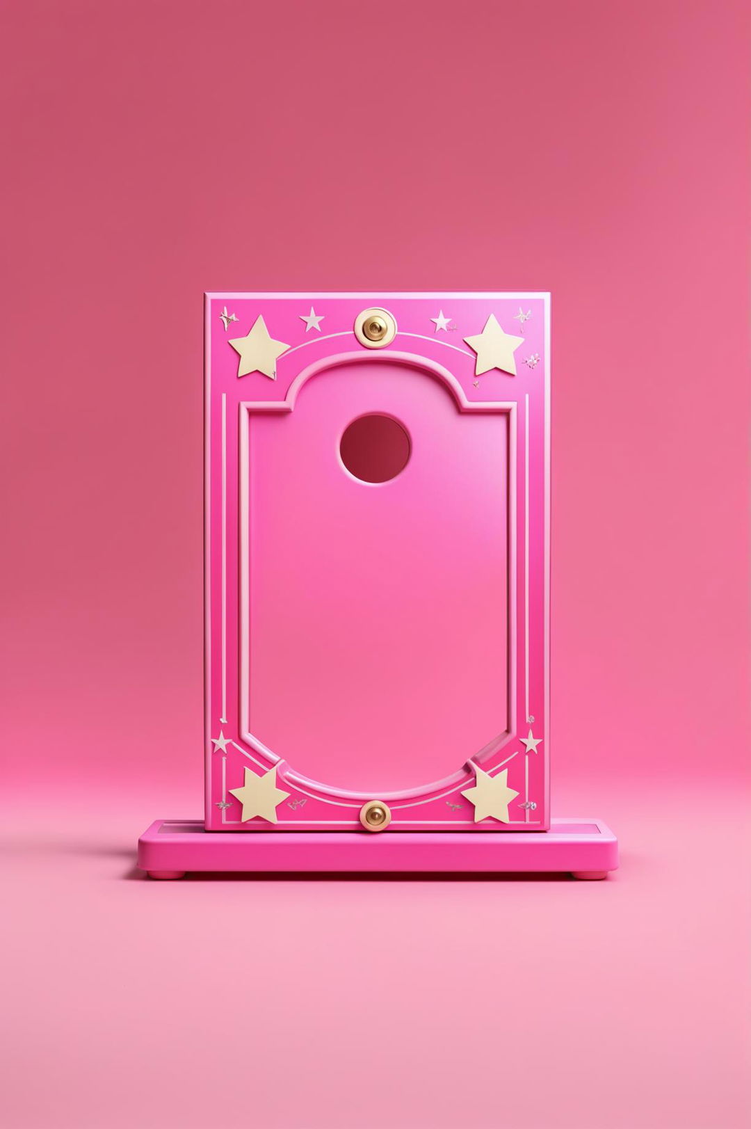 A high-quality digital art image of a Barbie-themed cornhole board