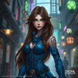 An original character (OC) designed in the Arcane style from League of Legends