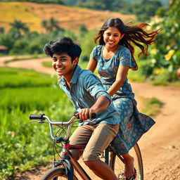 On a sunny afternoon in a picturesque Tamil village, a 17-year-old boy rides his bicycle down a winding dirt path, his cute, dark hair tousled by the warm breeze