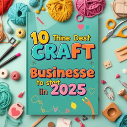 A captivating eBook cover titled '10 The Best Craft Businesses to Start in 2025'