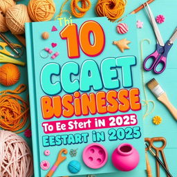 A captivating eBook cover titled '10 The Best Craft Businesses to Start in 2025'