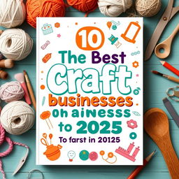 A captivating eBook cover titled '10 The Best Craft Businesses to Start in 2025'