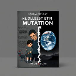 A book cover design themed around COVID-19, depicting a fictional scenario where states manipulate the virus to control its mutations and influence population density