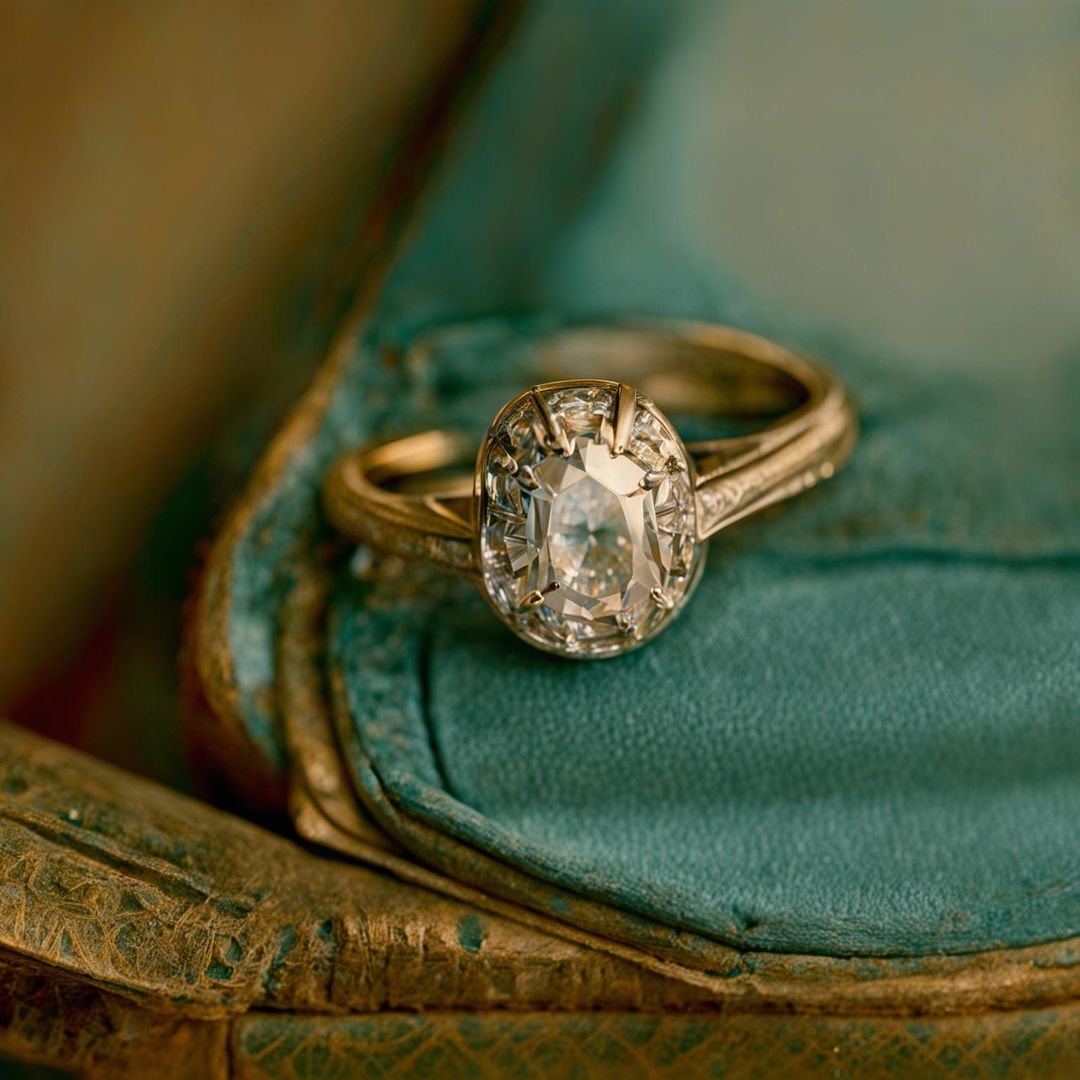 This is a high-definition, editorial-style photograph of an intricately designed engagement ring