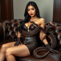 A stunningly attractive Korean woman with a big ass and big boobs, featuring a thin waist